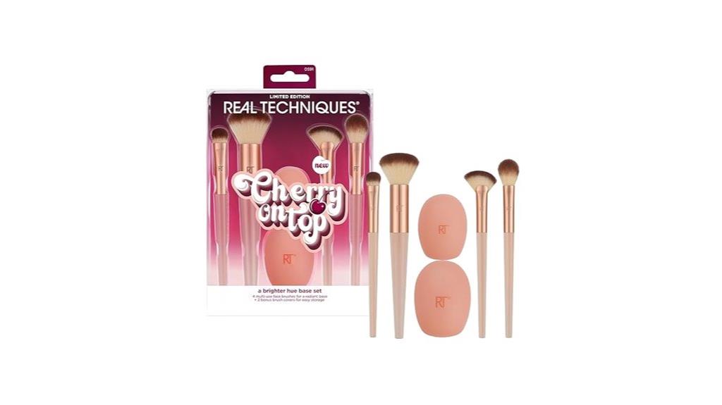 cherry themed makeup brushes