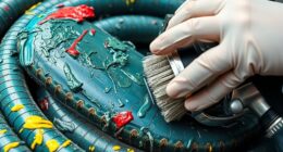 clean dried paint tools