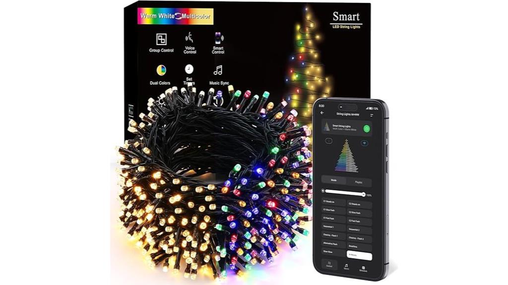 colorful 164ft led lights