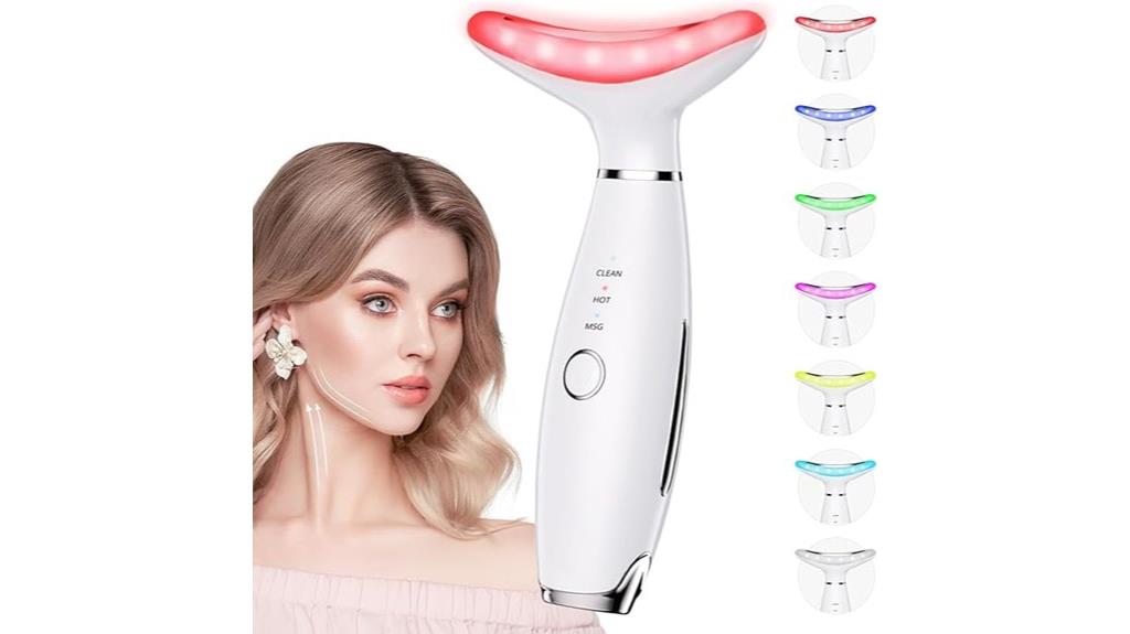 colorful facial massager device