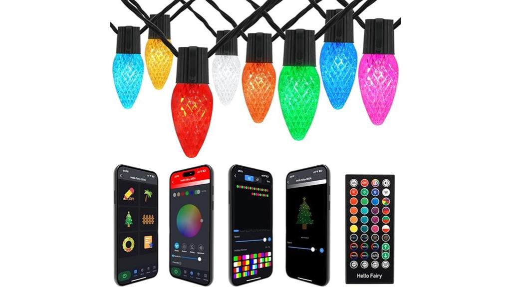 colorful remote christmas lights