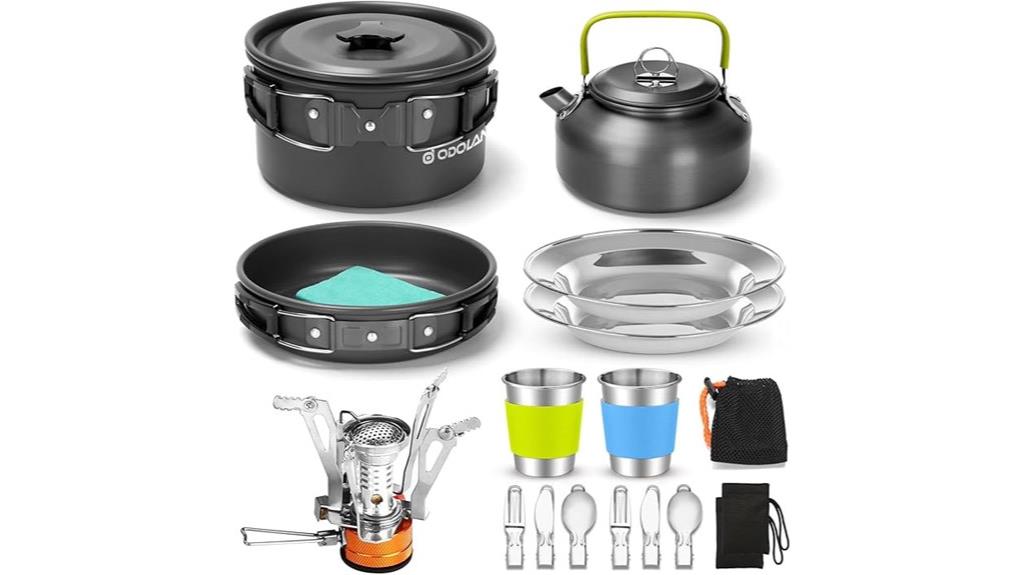 complete camping cooking set