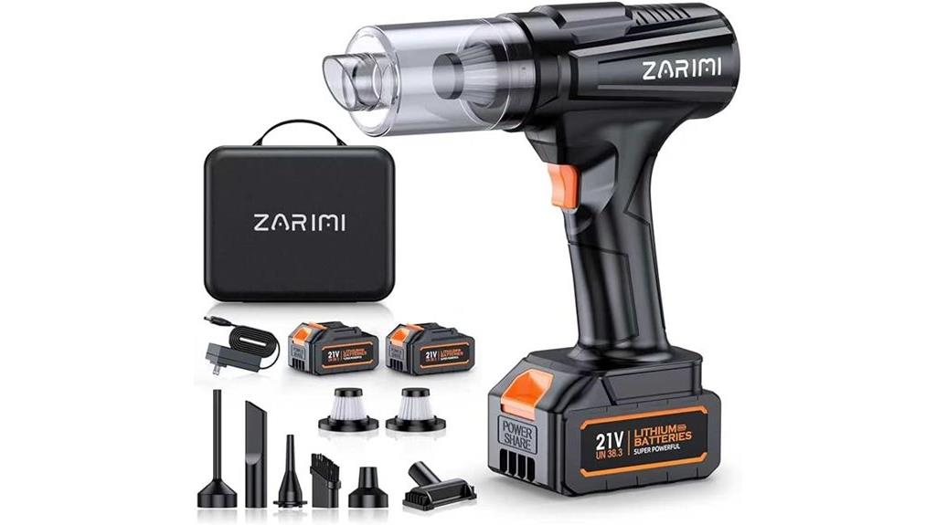 cordless handheld vacuum power