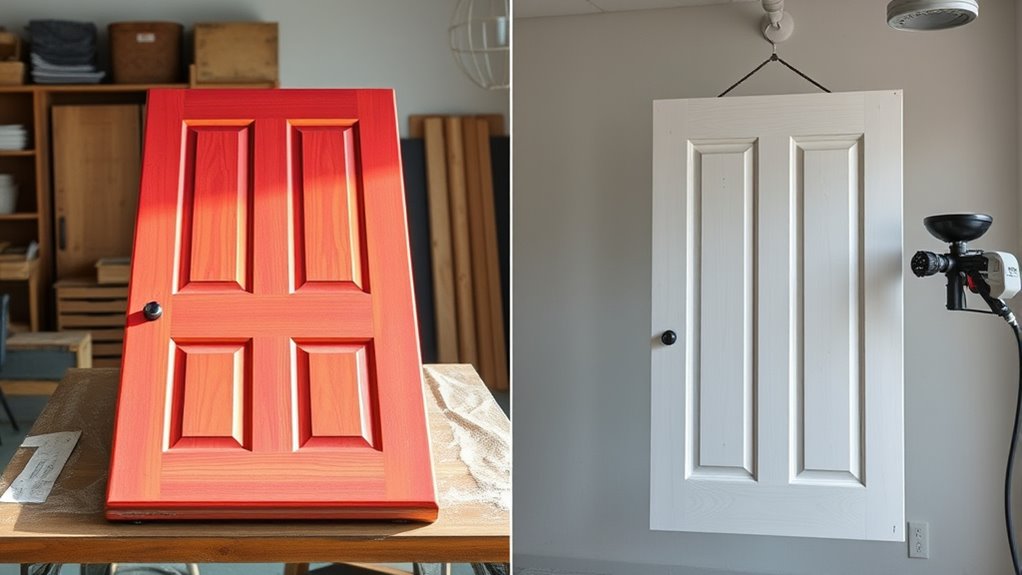 door spraying technique options