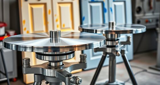 door spraying turntable stands