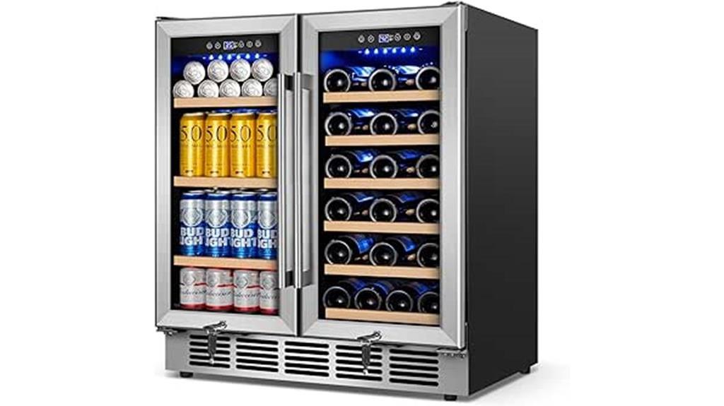 dual zone wine beverage cooler