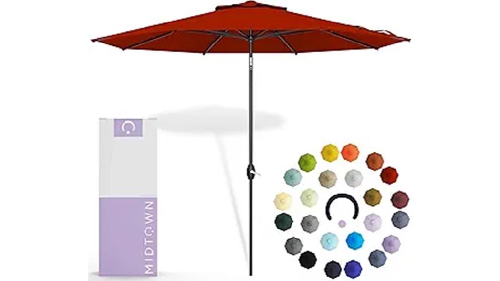 durable auto tilt patio umbrella