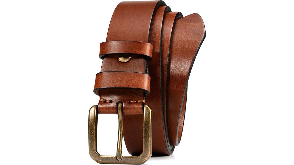durable leather work belt