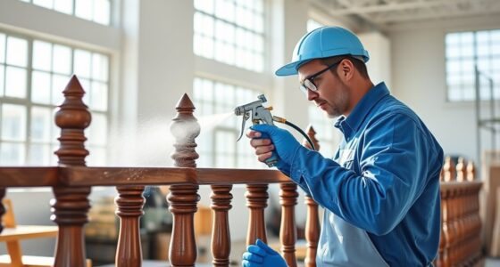 efficient stair railing spraying