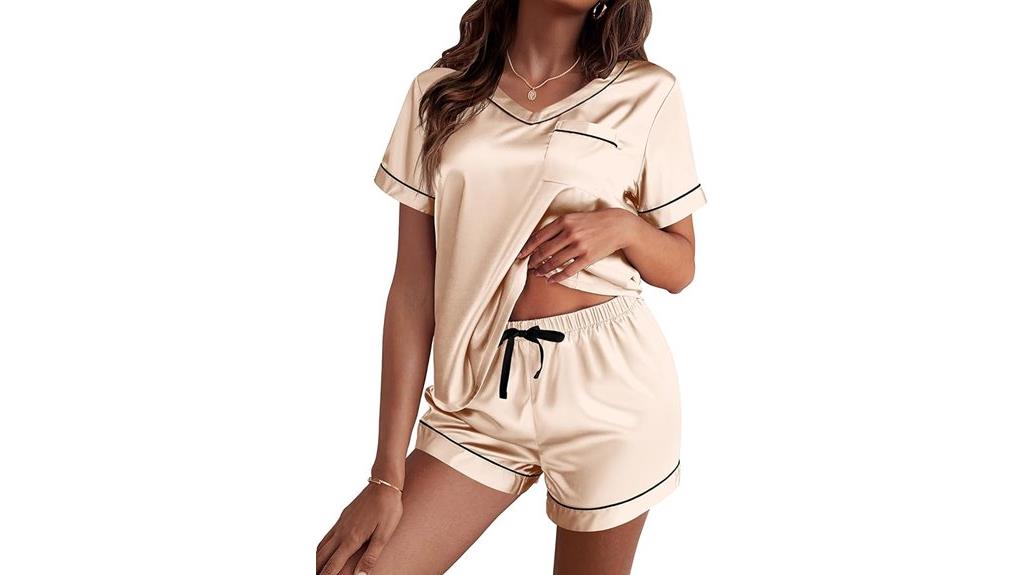 elegant silk pajama set