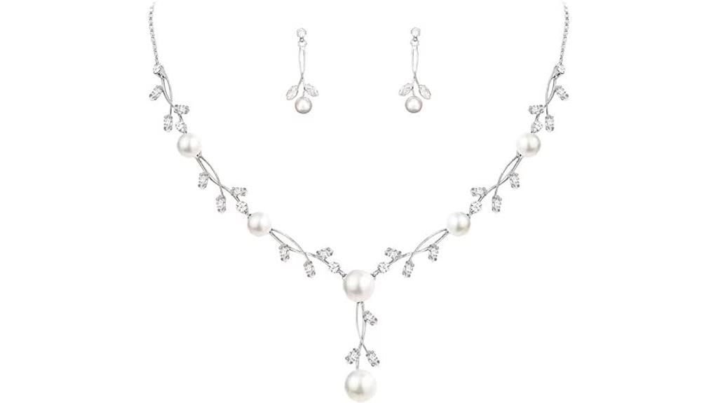 elegant zirconia pearl jewelry