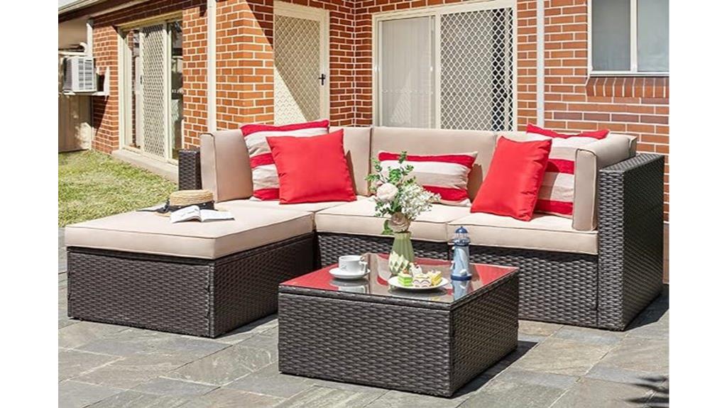 five piece outdoor patio set