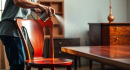 furniture spraying chairs tables