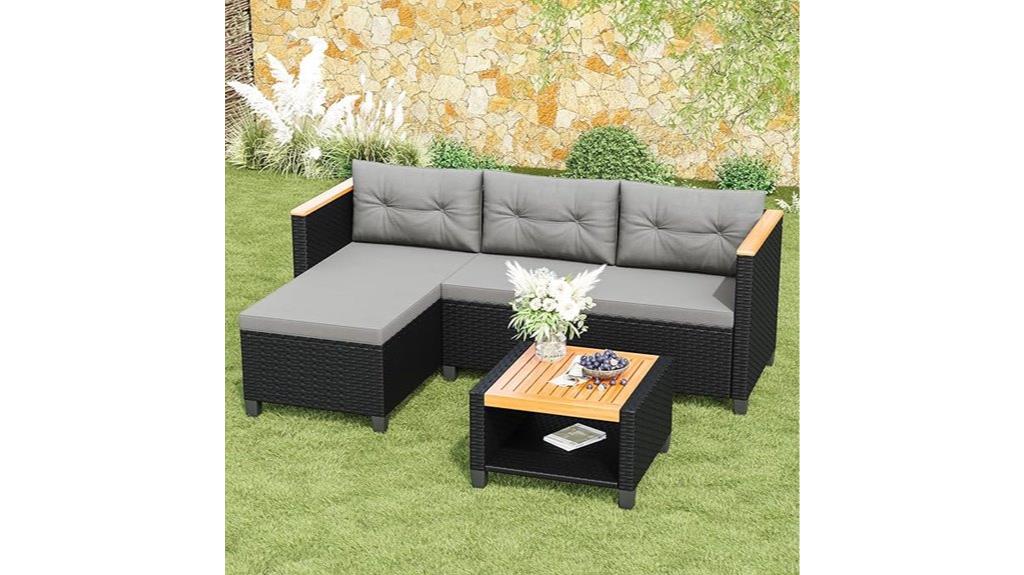 green outdoor patio furniture