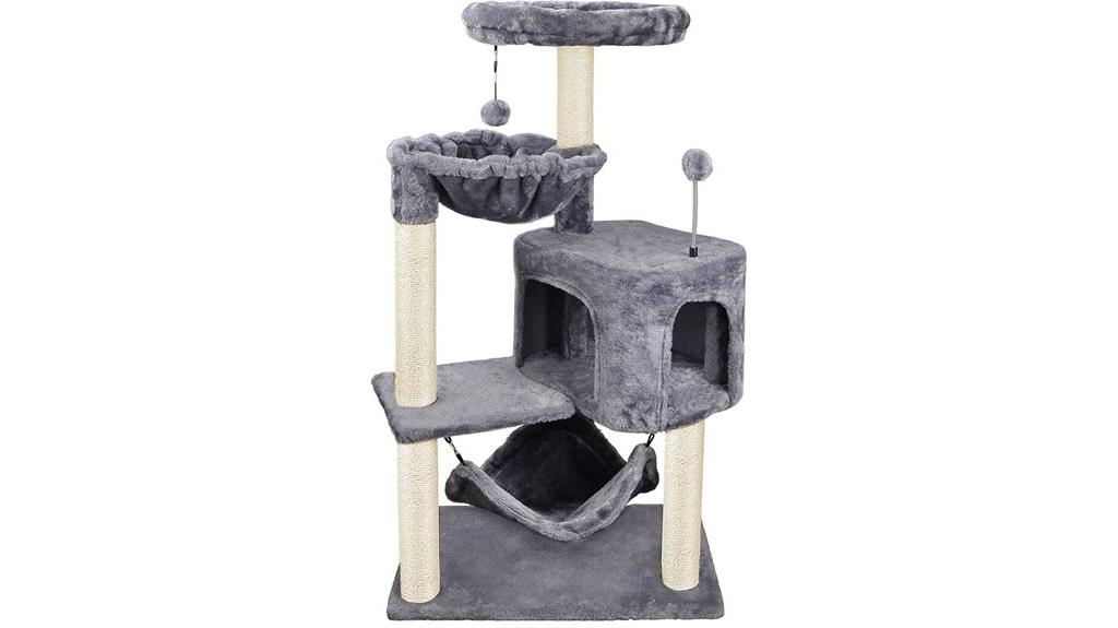 grey yunique cat tree