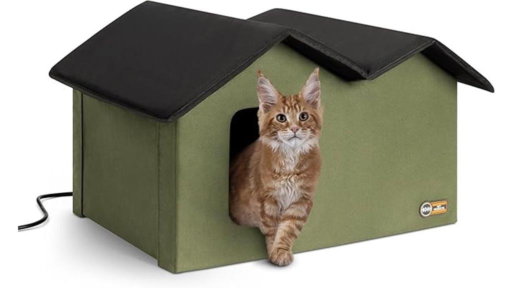 heated insulated outdoor cat house