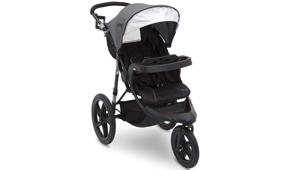 jeep grey jogging stroller