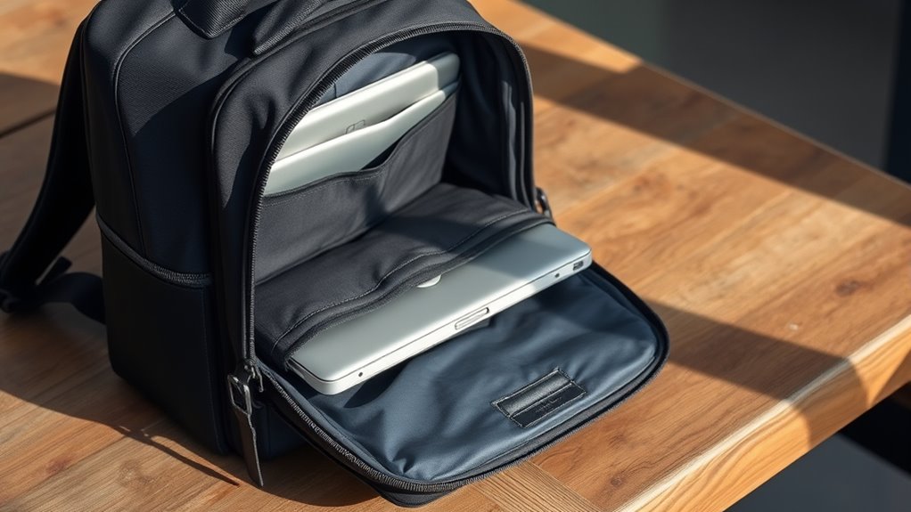 laptop compartment size and security
