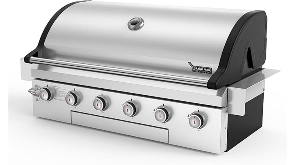 large built in natural gas grill
