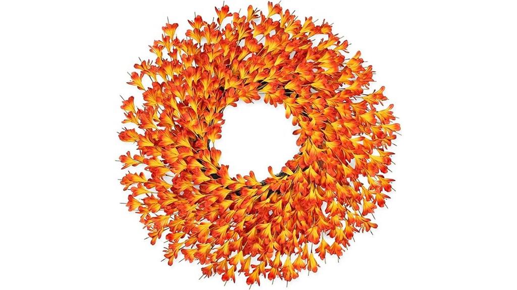 large outdoor fall wreath