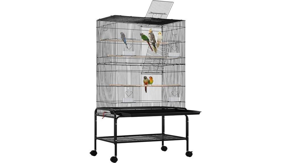 large rolling bird cage
