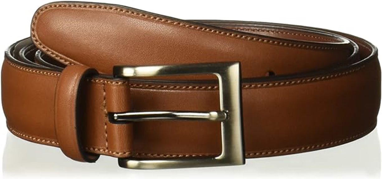 leather belt with silver buckle