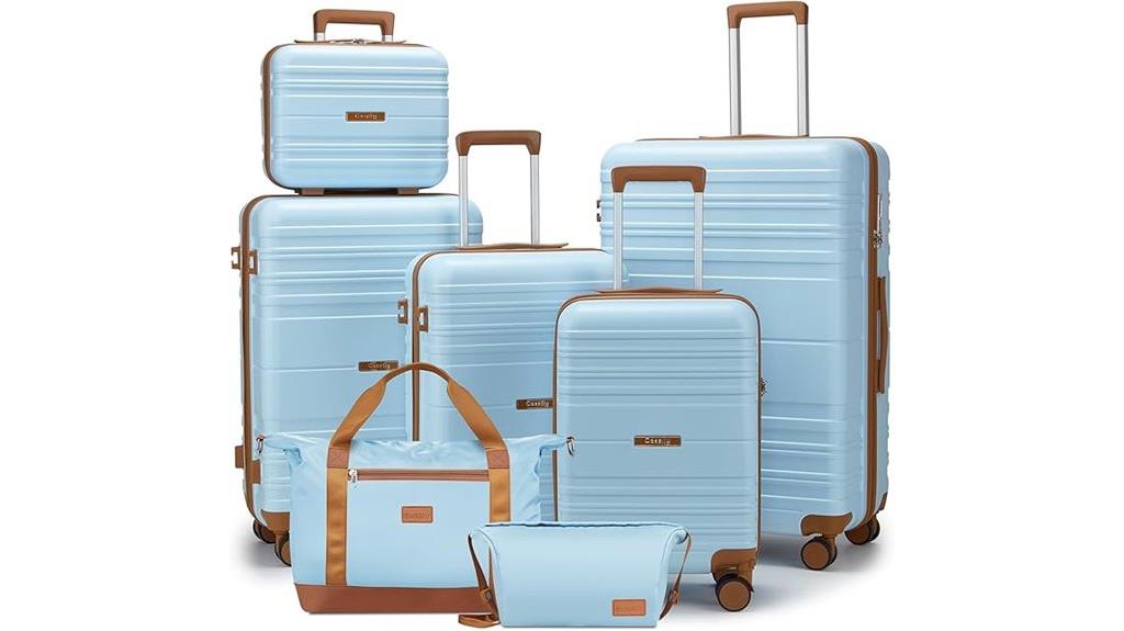 light blue 7 piece spinner