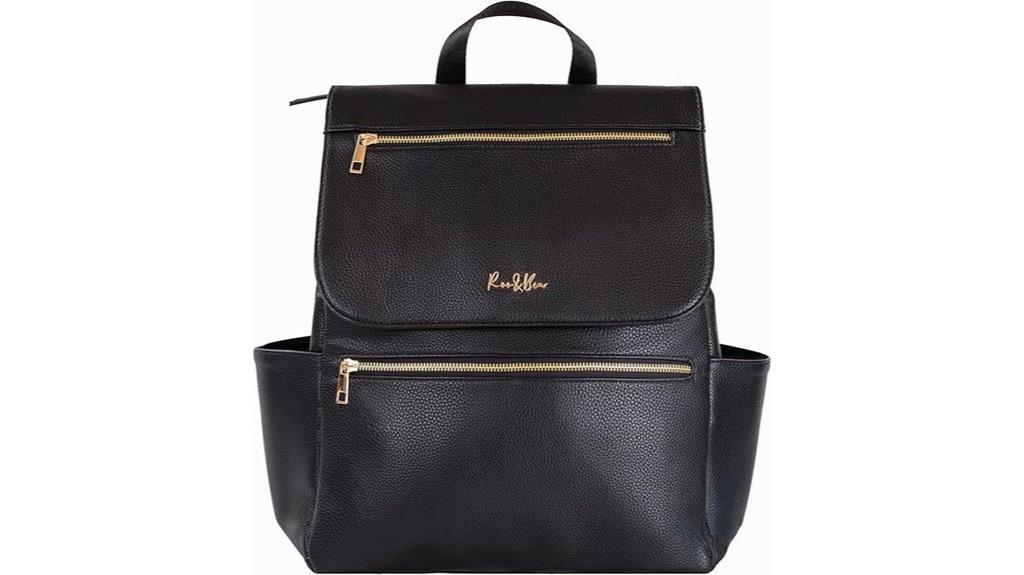luxurious vegan leather backpack