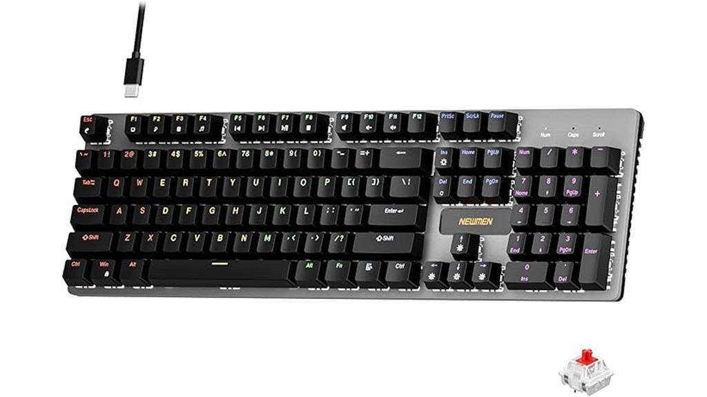 mechanical keyboard rainbow backlit