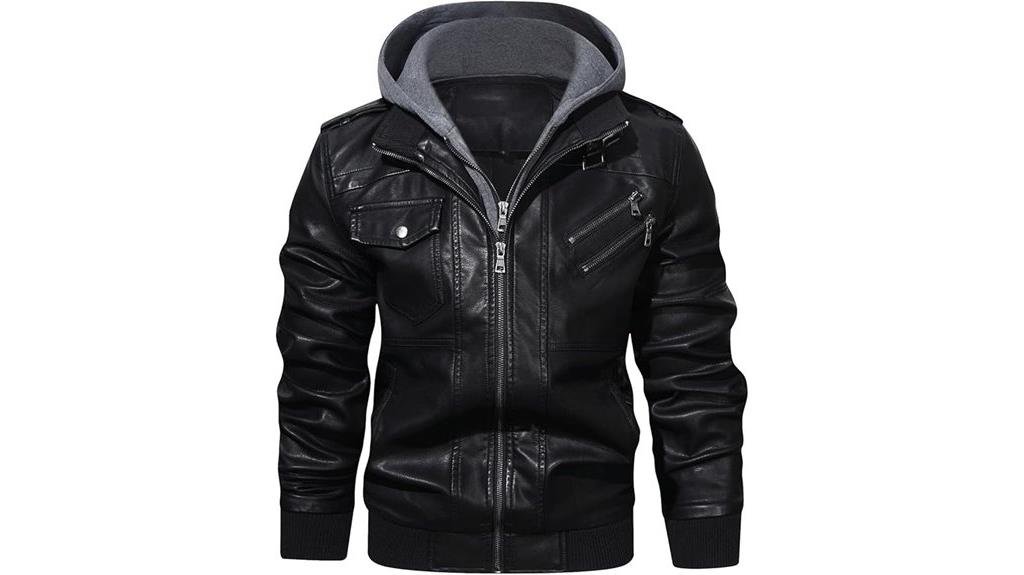 men s faux leather bomber