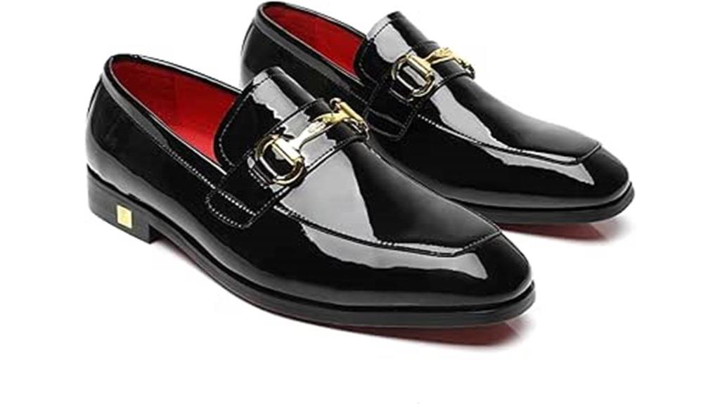 men s patent leather loafers