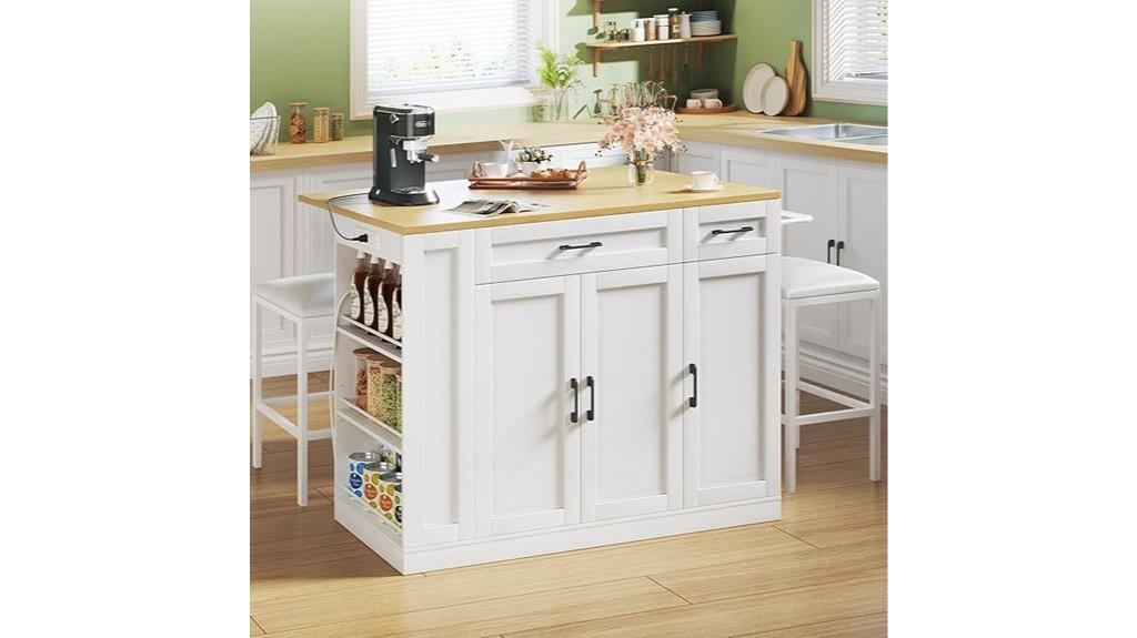 mobile kitchen island with storage