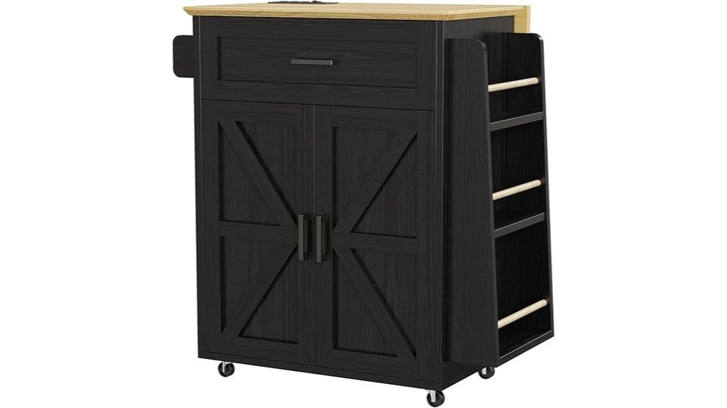 mobile kitchen storage cart