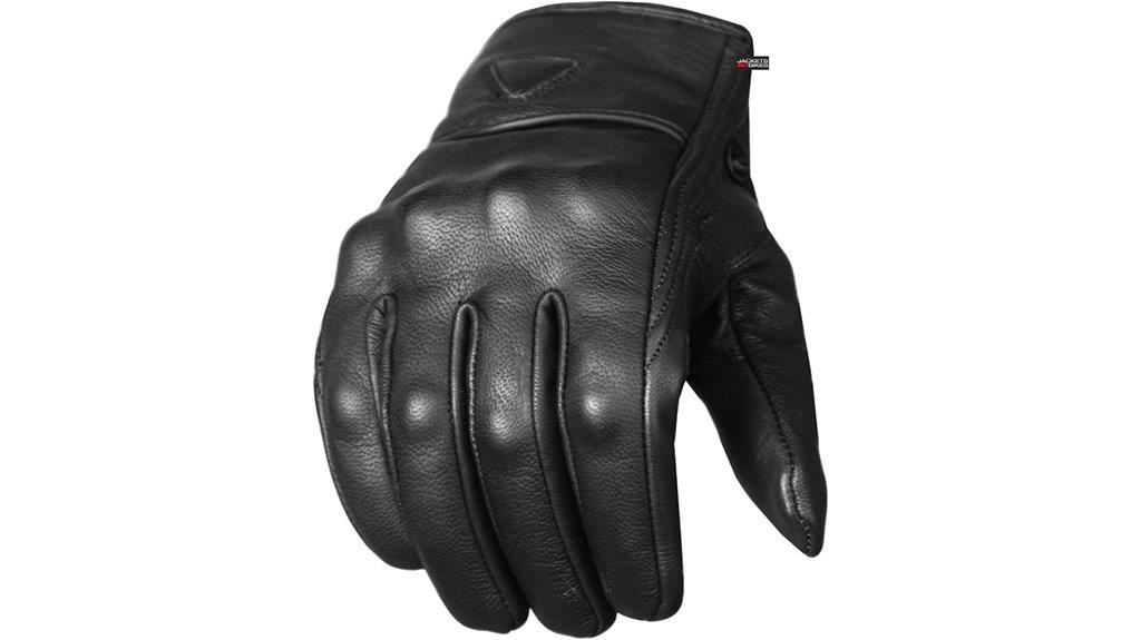 motorcycle gloves with leather touch