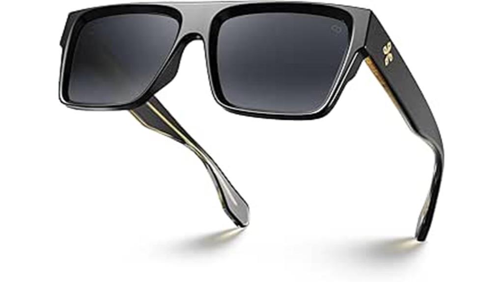 oversized square flat sunglasses