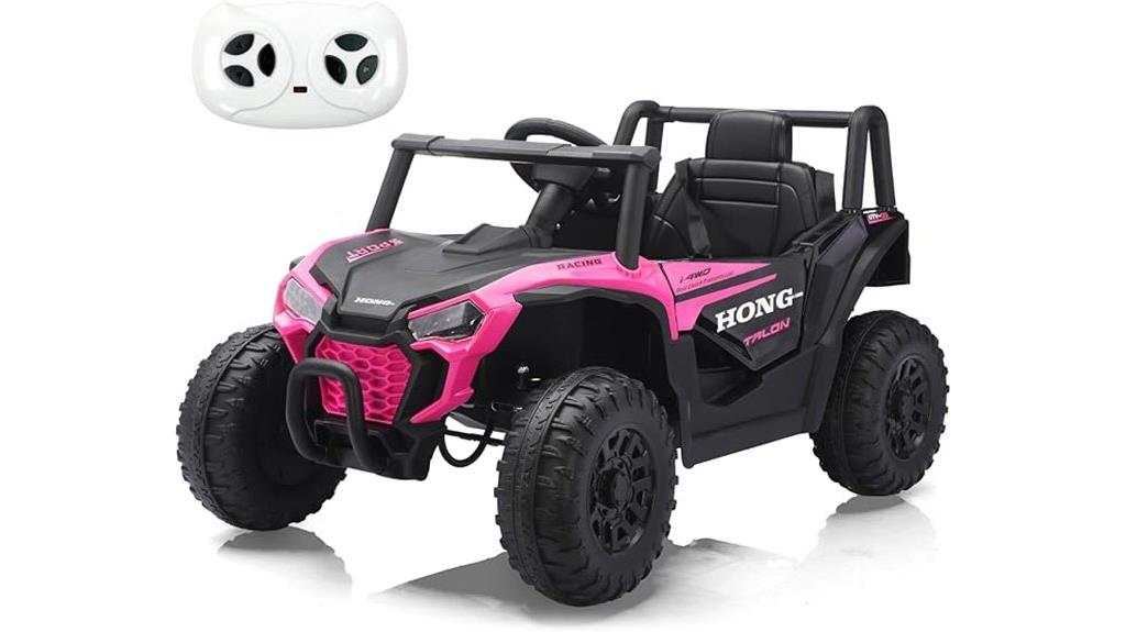pink 12v ride on car