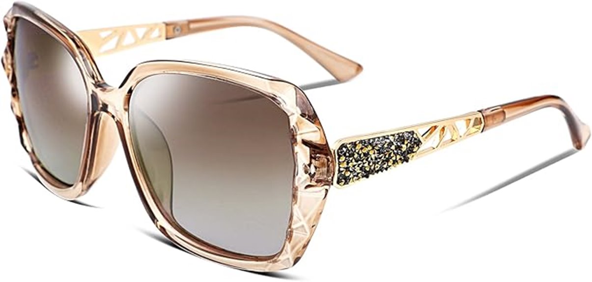 polarized women square sunglasses