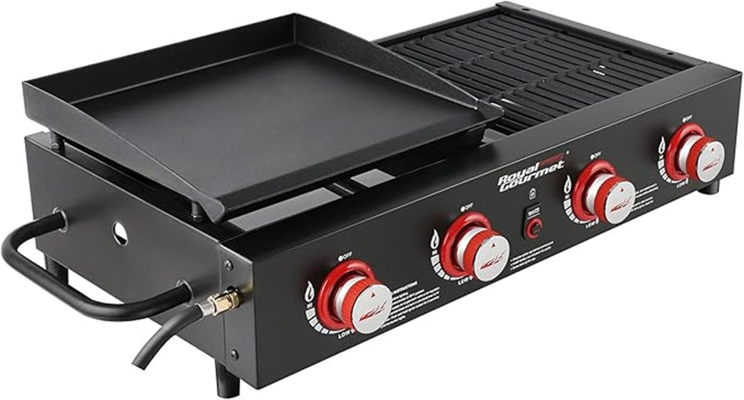 portable four burner grill