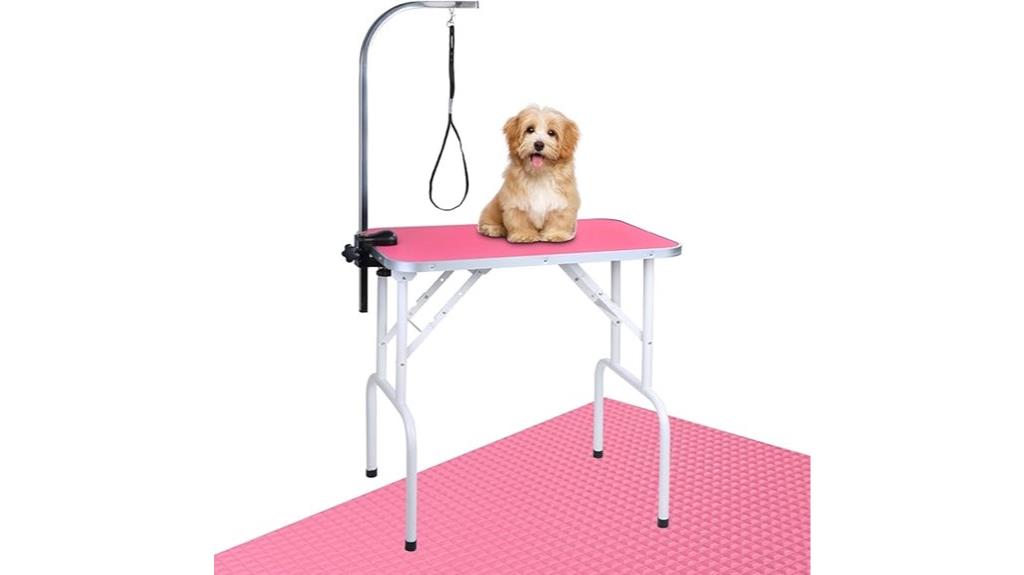 portable pet grooming table