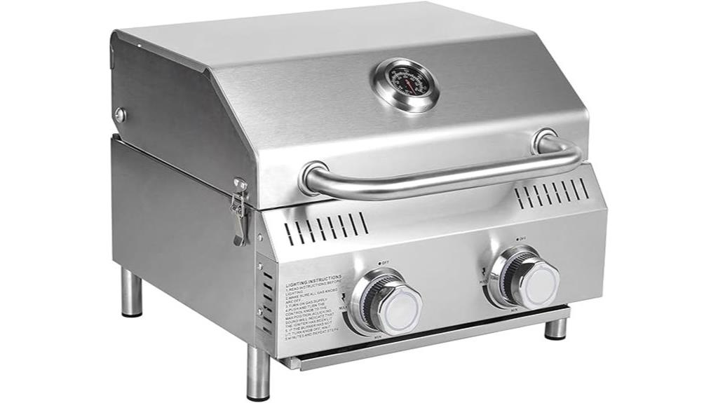 portable two burner gas grill