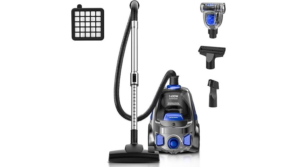 powerful bagless hepa vacuum