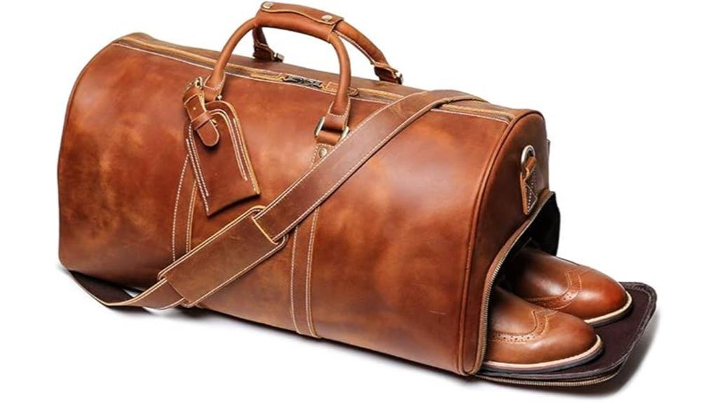 premium men s leather duffel