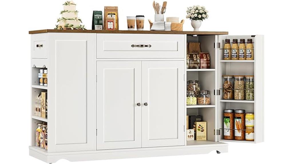 rolling kitchen island with storage