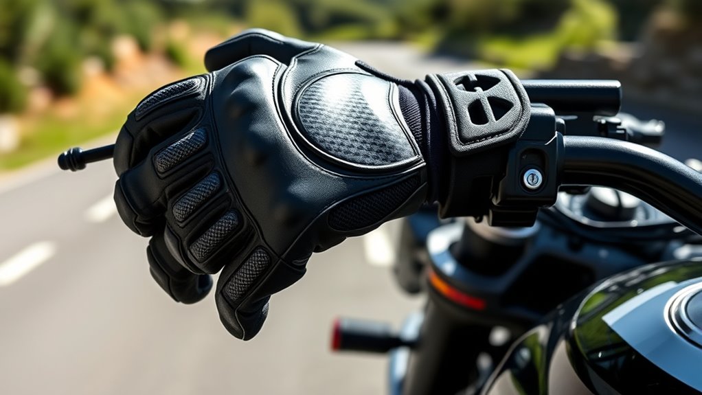 safety focused motorcycle glove features