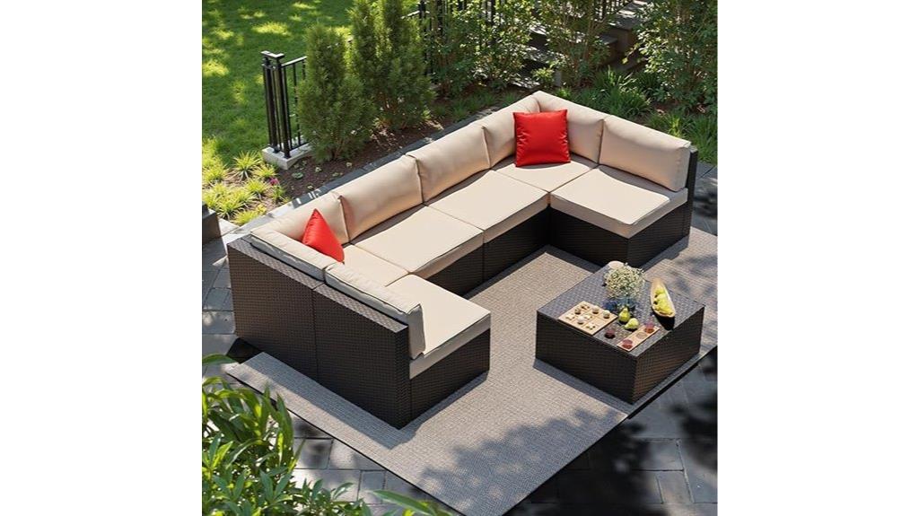 seven piece patio set