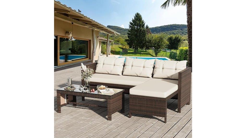shintenchi 3 piece patio set