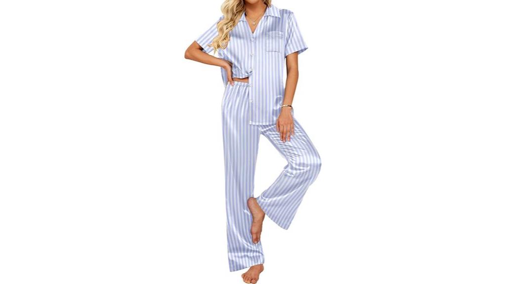 silk satin pajama set