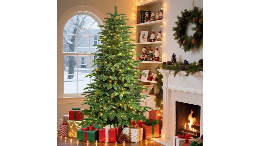 six and a half foot pre lit artificial christmas tree