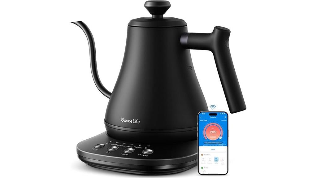 smart black wifi kettle