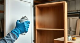 spray backs of furniture